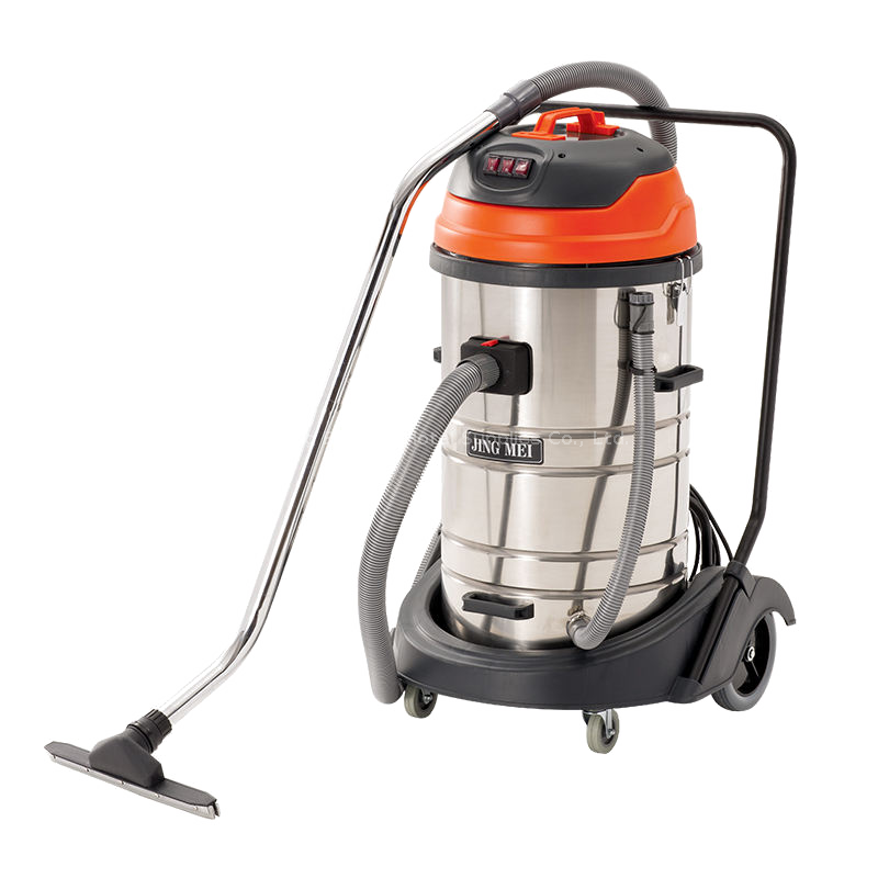 3000W 3 Motor Stainless Steel Industrial Vacuum Cleaner 80L Large Capacity Bagless Manual Power Wet Dry Upright for Garage RV