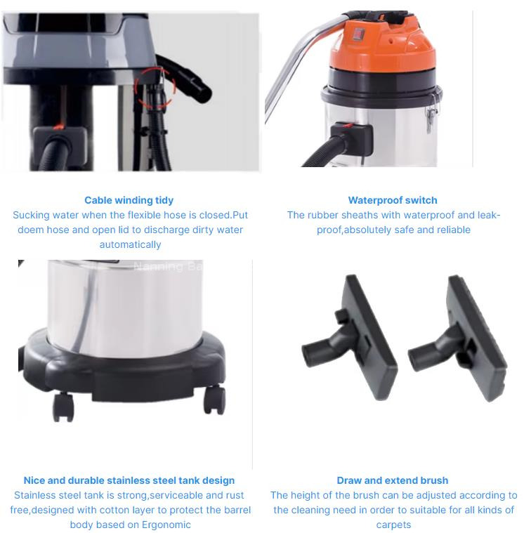 3000W 3 Motor Stainless Steel Industrial Vacuum Cleaner 80L Large Capacity B ( (3)