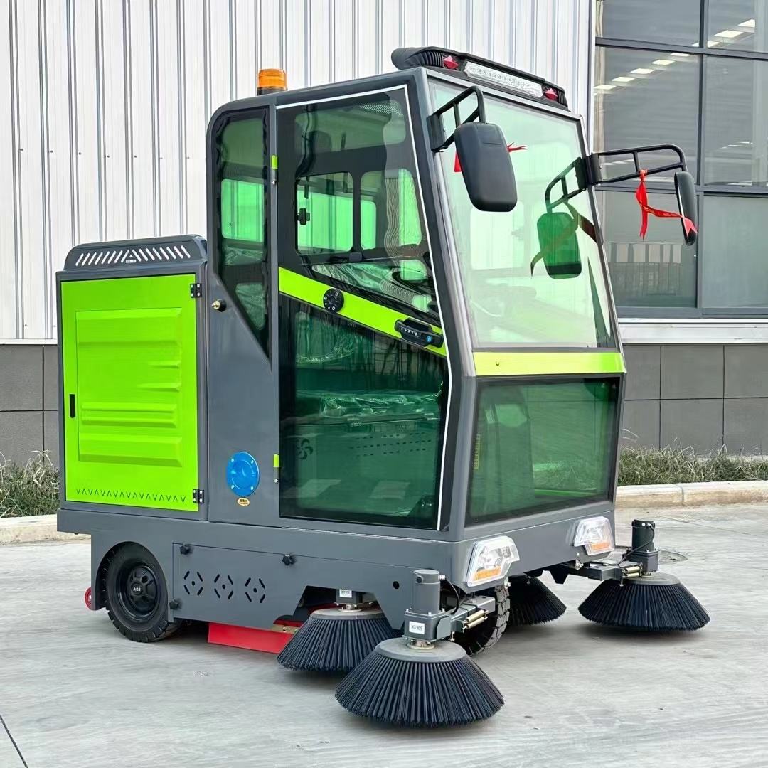Professional Electric Ride on Floor Sweeper Automatic Cleaning Machine Street Road Cleaning Sweeper