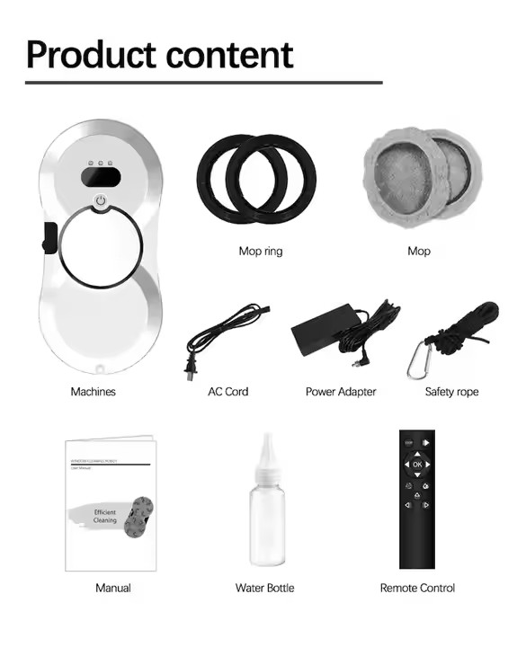 Circular Thin Window Cleaning Robot for Household Use