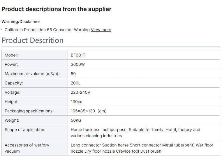Dual-Purpose 200L High-Power Battery Vacuum Cleaner Wet and Dry Handheld for C (1)