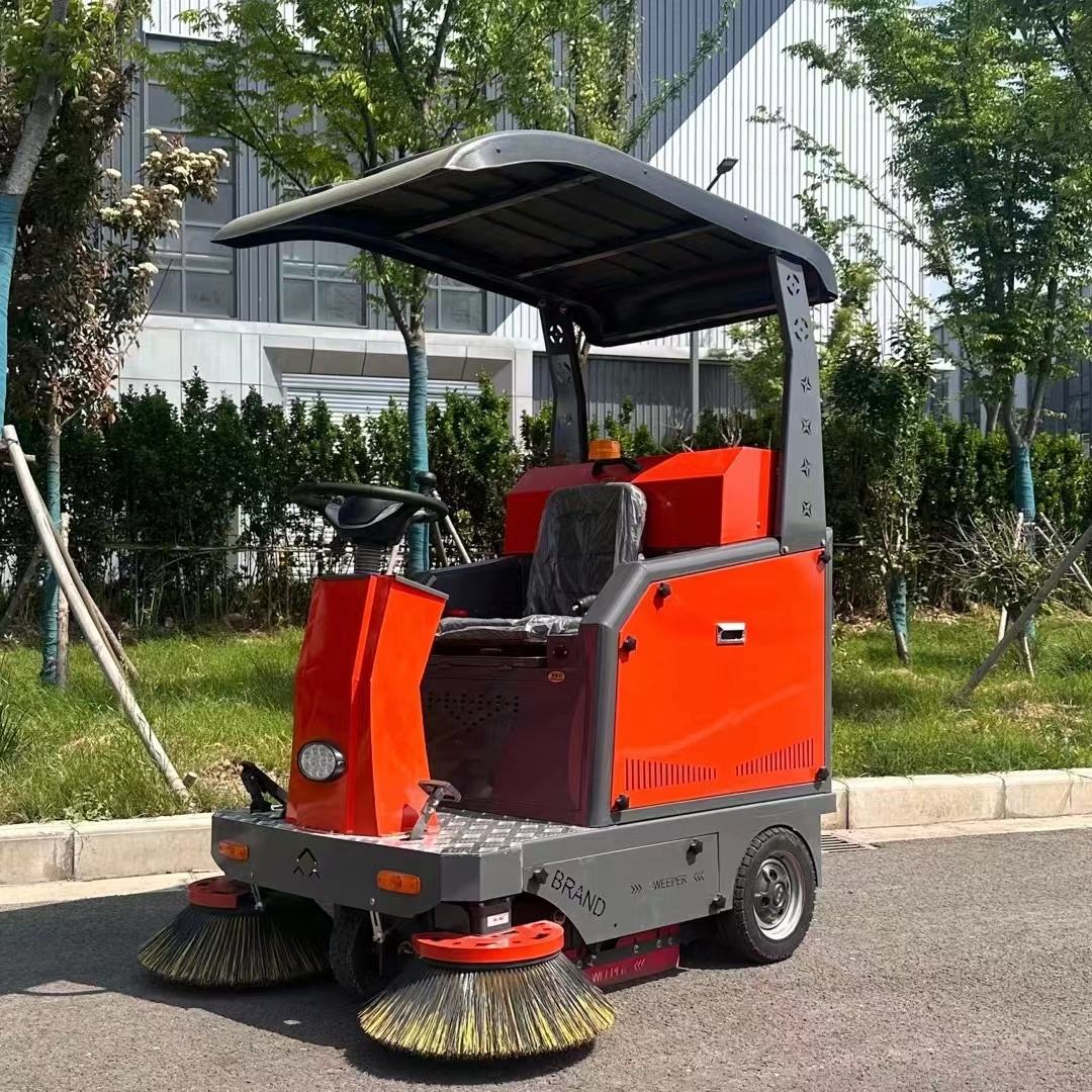 Automatic Ride on Cleaning Machine Road Street Sweeper Floor Sweeper Double Brush Industrial